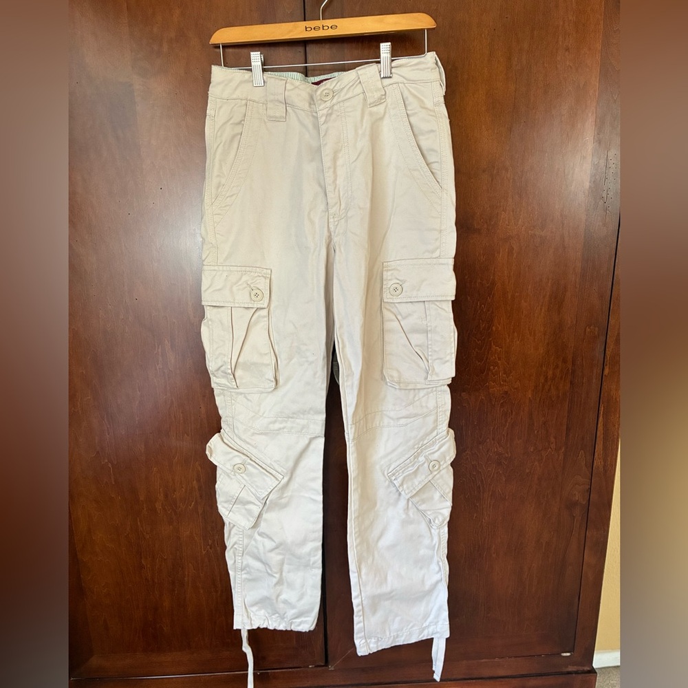 Matchstick Cargo Pants Mens 29x 31 khaki Skater Workwear Leg Pockets